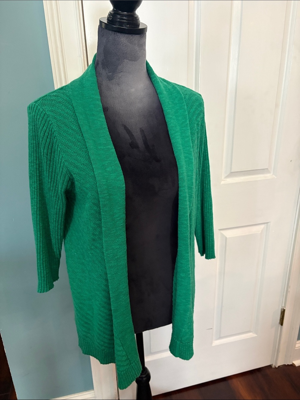 Skies Are Blue Open-Front Emerald Green Cardigan